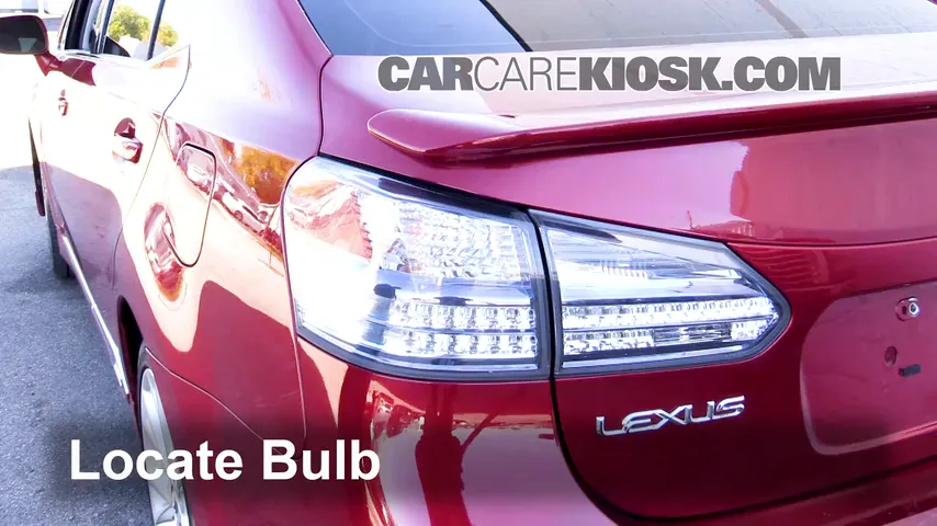 2010 Lexus HS250h Premium 2.4L 4 Cyl. Luces Luz trasera (reemplazar foco)